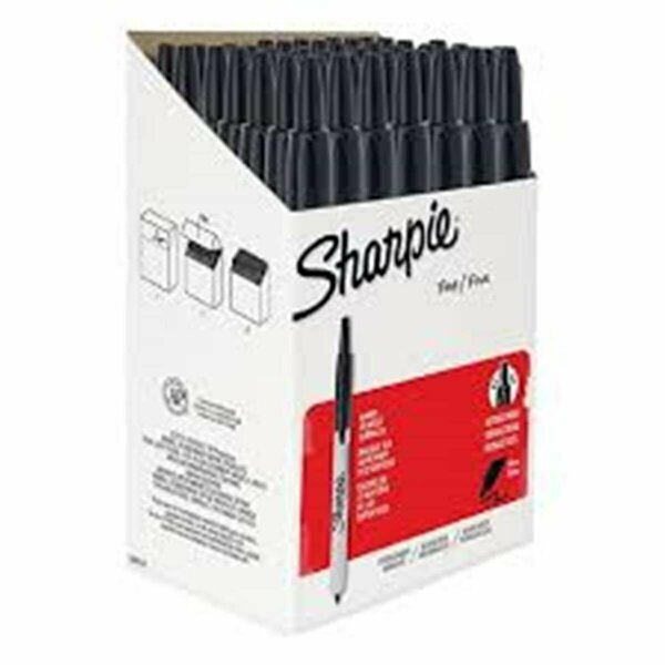 Workstationpro Sharpie Permanent Markers, Black, 36PK TH812703